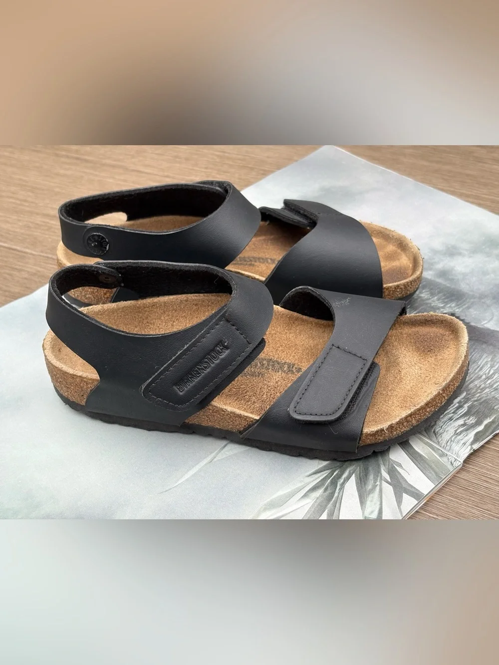 Birkenstock Palu Kids Strap Sandals In Black Size 33 / Narrow